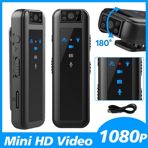 HD 1080P Body Camera Night Vision Voice Video Recording Mini Cam 256GB Support - Picture 3 of 20