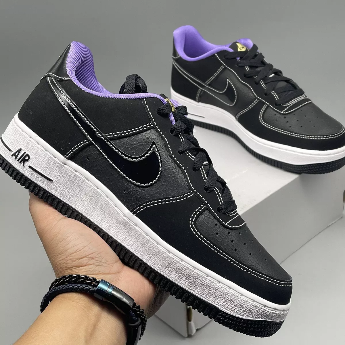 nike air force 1 low '07 lv8 world champ black purple