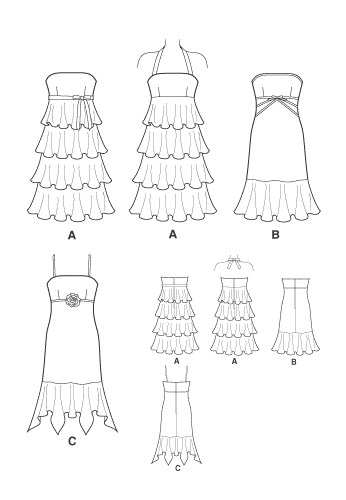 2005 Evening Wear Sewing Pattern U-Pick Size 4-18 Simplicity 4626 OOP - Picture 3 of 3
