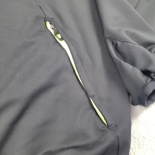 Adidas Hoodie Sweatshirt adult Sz Medium Black Yellow Stripes RN# 88387 - Picture 4 of 17