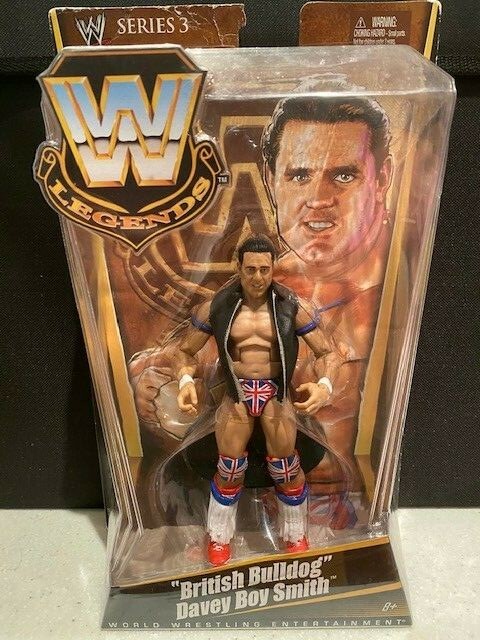 WWE Legends British Bulldog Davey Boy Smith Series 3 WWF Action Figure WWE Legends British Bulldog Davey Boy Smith Series 3 WWF Action Figure
