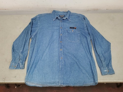 Vintage Ben & Jerry's Ice Cream Shop Employee Button Down Denim Shirt, Size XL - Picture 2 of 4