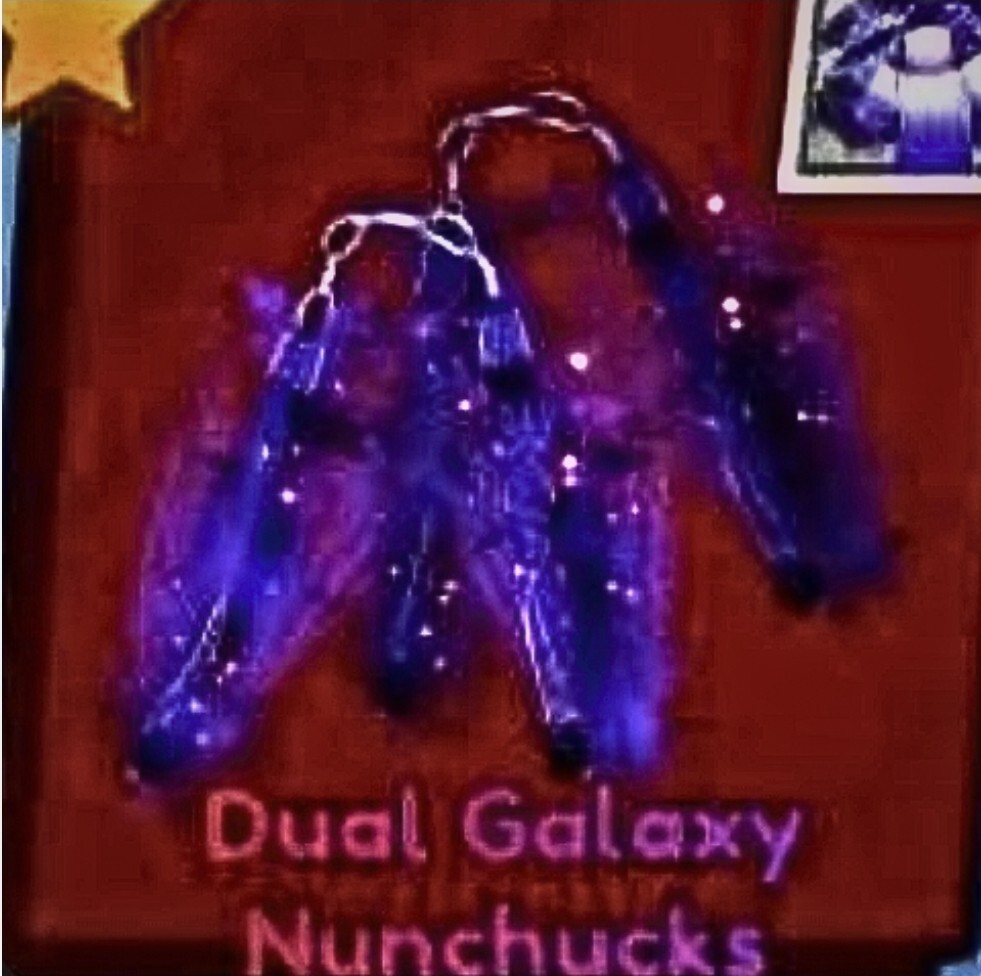 ⭐ BLADE BALL DUAL GALAXY NUNCHUCKS + FINISHER + Emote TRADE FAST