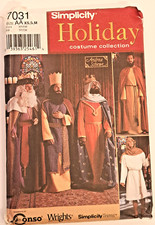 Simplicity 7031 Biblical Costume Sewing Pattern Wise Men Kings Size AA XS S M