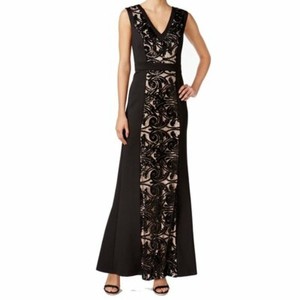 calvin klein black sequin gown