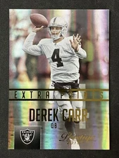 2015 Panini Prestige Extra Points #170 Derek Carr Gold JERSEY MATCH 04/50