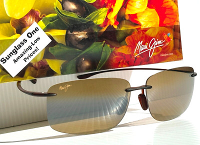 NEW Maui Jim HEMA Matte Rootbeer POLARIZED HCL Bronze  Lens Sunglass H443-26M