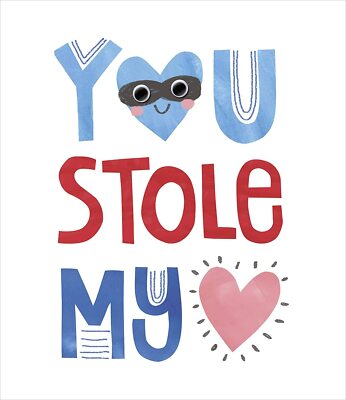 Süße Valentinstagskarte für Sie oder Ihn Du hast mein Herz gestohlen