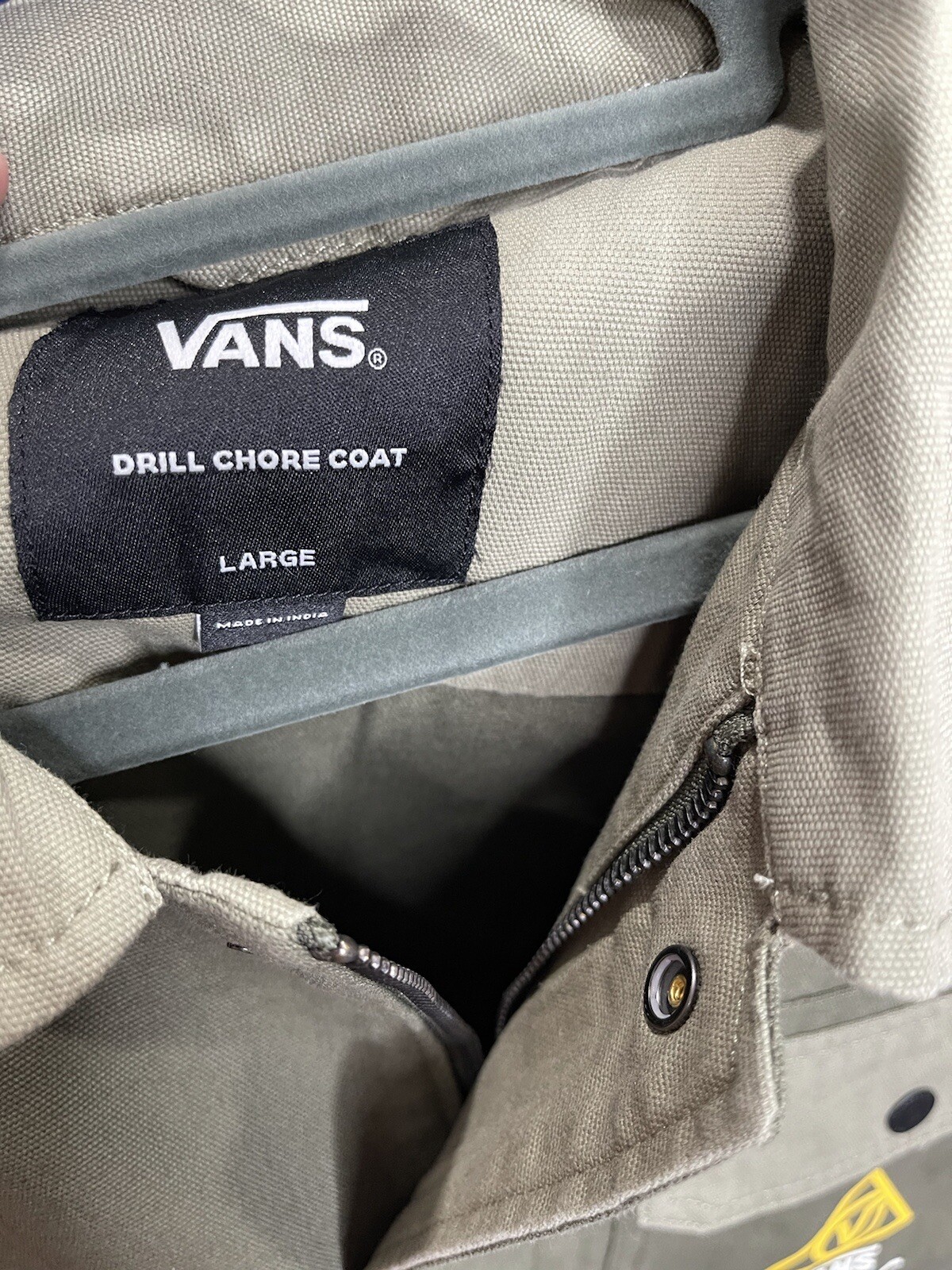 Vans Men's Drill Chore Coat Military Green Large - New NWT image 2