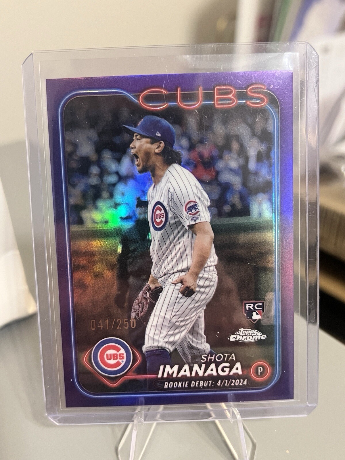 2024 Topps Chrome Update Shota Imanaga /250 Purple Refractor #USC95 RC Cubs SP