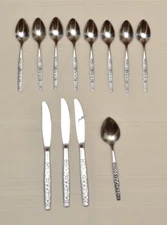 12 Pieces - Wm. Rogers Stainless Steel Flatware, Oneida Ltd. Malibu Pattern