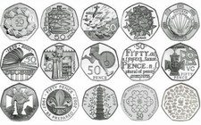 Fifty Pence 50P English Proof Uncirculated Coins Choice of Year 
