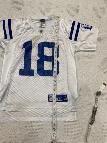 PEYTON MANNING Colts Jersey #18 YOUTH M Medium 10-12 REEBOK - Picture 6 of 9