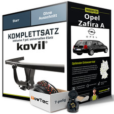 Für OPEL Zafira A Typ F75, T98 Anhängerkupplung starr +eSatz 7pol uni. 99-05 AHK