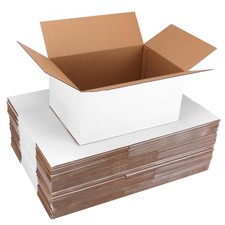 SPEPLA Shipping Boxes 10x7x5 Set of 40, White Corrugated 10x7x5, white