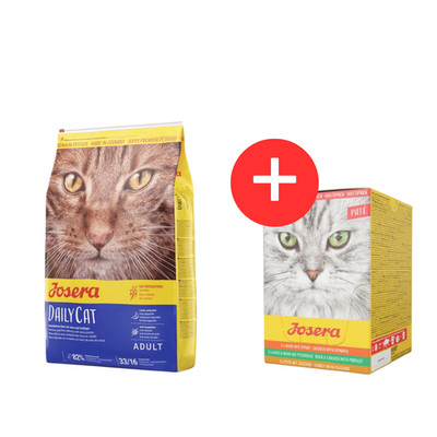 JOSERA Daily Cat getreidefreies Futter für Katzen 10kg+ Multipack Pate 6x85g
