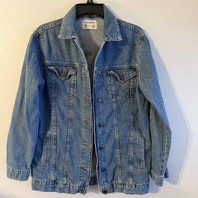 Pull & Bear Blue Denim Jean Jacket Men s Size US S, EU S, Mex 26 or Women s M-L