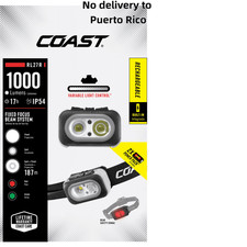 Rechargeable COAST RL27R Headlamp - 1000 Lumens, Tri-Color LED, IP54