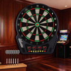 Profi Elektronische Dartscheibe Dartboard mit 4 LED-Anzeigen 6 Dartpfeil 27 Spie