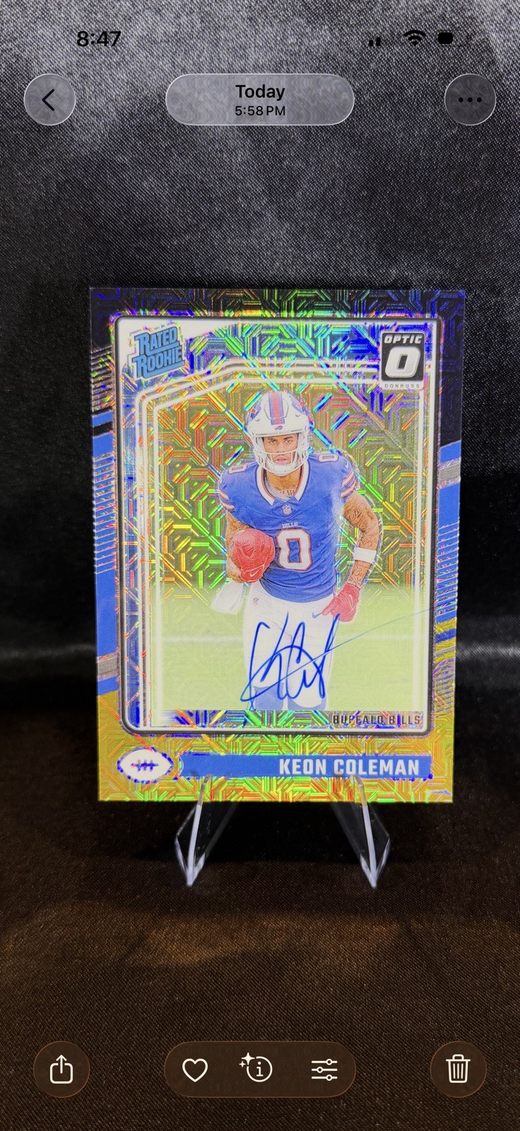 2024 Donruss Optic Black Gold Keon Coleman Rookie Auto /60 #263