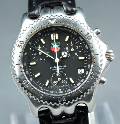 TAG Heuer S/el Professional 200m CG1110-0 Chronograph Date Black Dial Men Quartz