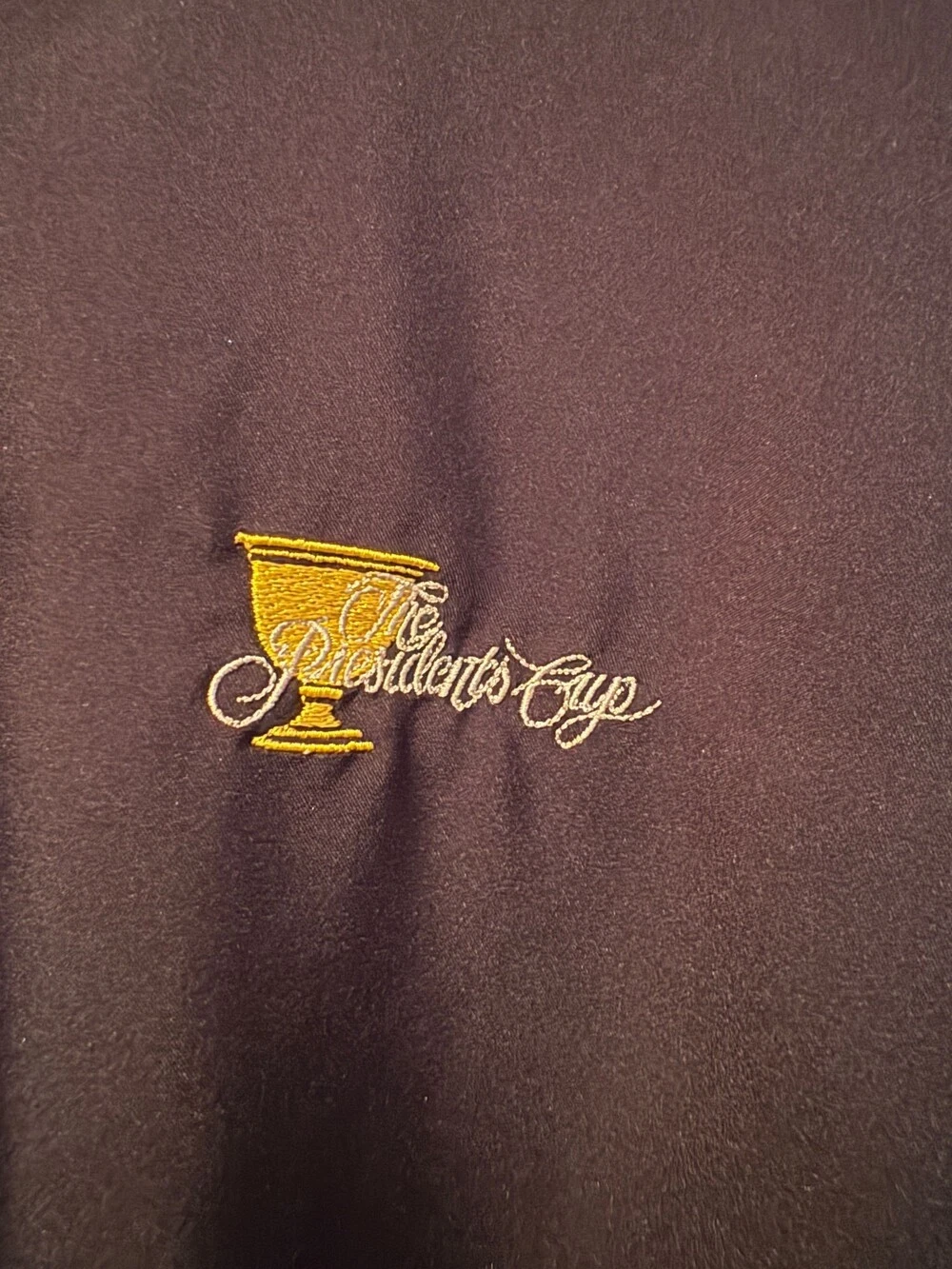 Cutter & Buck Pullover Black Presidents Cup V-Neck Golf Windshirt Mens Medium image 8