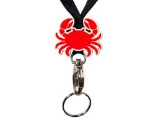 Red Crab Lanyard Badge Holder Neck Strap ID Card Work School Cruise Charm