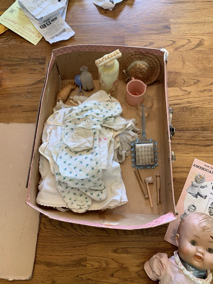 Doll Set Tiny Tears & Toodles 1950’s Rubber With Clothes And Accessories FC - Image 3 of 4