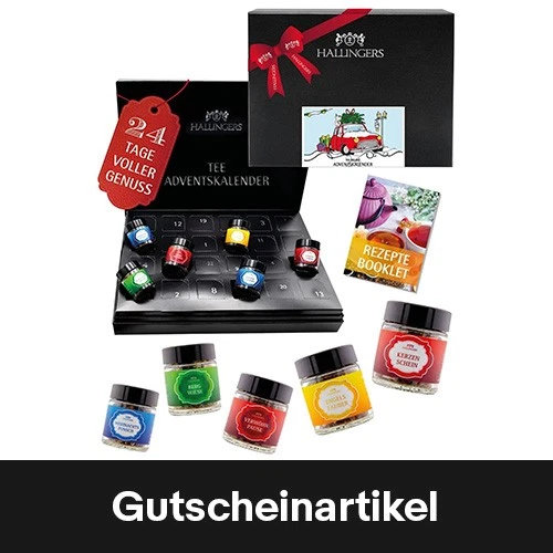 Adventskalender Tee Hallingers im Glas - Premium Auswahl Geschenkidee