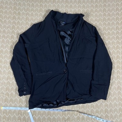 Level Eight black Blazer minimalist Single Button Office wear Work Career