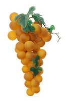 Artplants Kunst Obst Xxl Weintrauben Amany, Orange-Gelb, 30Cm, Ø15Cm