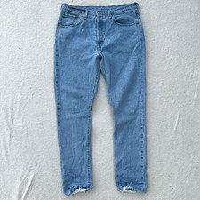 Levi's 501 S Skinny Filiforme Jeans Women's 31X30 Blue Button Fly Denim Pants