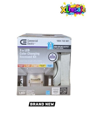 Commercial Electric 3 in. 2700K - 5000K White Blanco Recessed Integrated LED