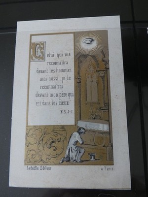 Pious image he who will recognize me before men me too... Letaille