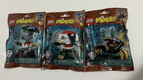 LEGO MIXELS SERIES 8 SET OF 3 41566 SHARX 41567 SKULZY 41568 LEWT  NEW