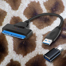 USB 3.0 to SATA III HDD SSD 2.5" Hard Drive Adapter Cable 22-Pin Data Power UASP