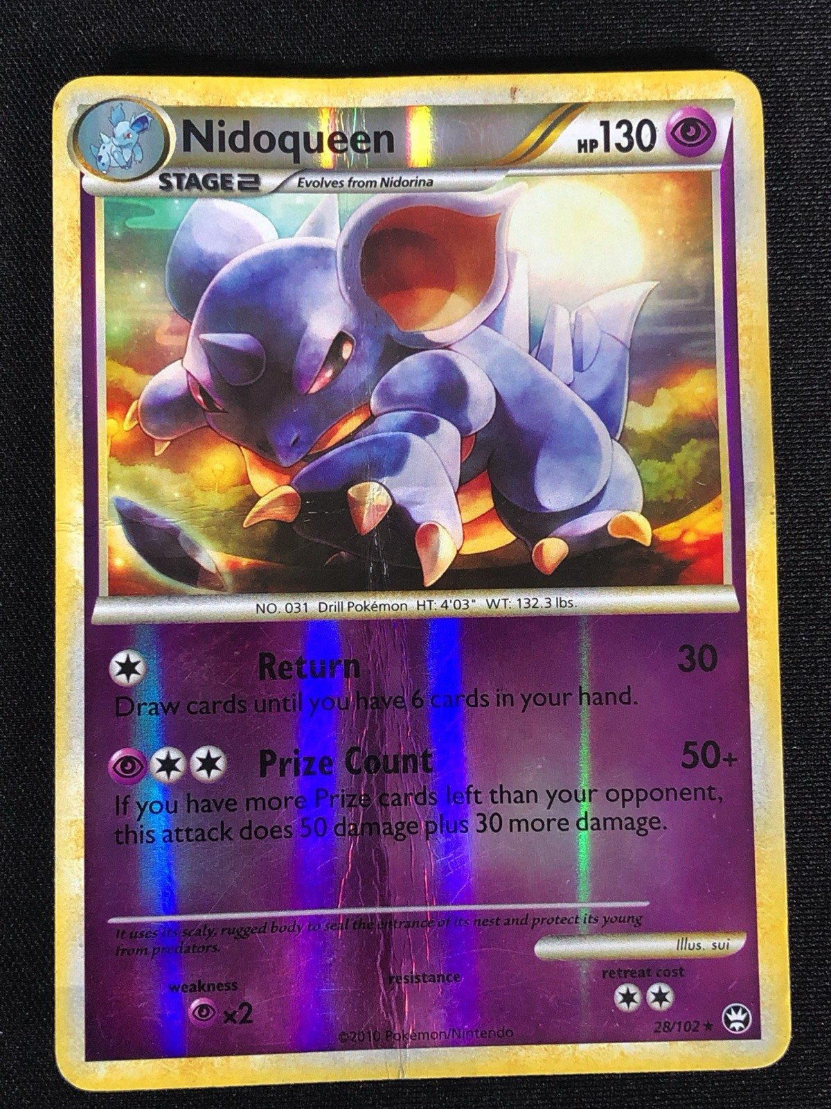 Pokemon Nidoqueen 28/102 Reverse Holo (HP)