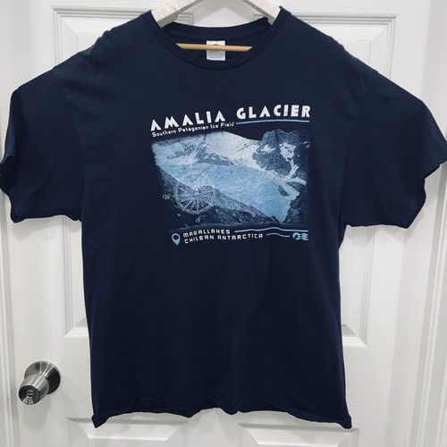 Rare VTG Amalia Glacier Patagonian Ice Field Antarctica  T-shirt Sz XL Delta