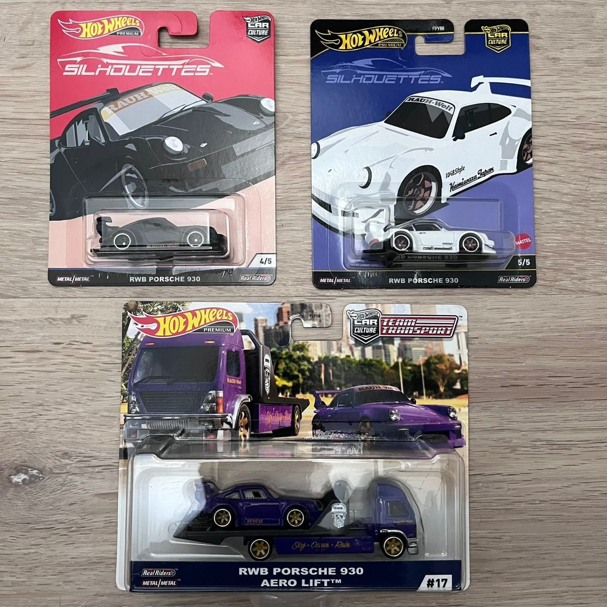 LOT Hot Wheels Premium Car Culture Silhouettes RWB Porsche 930