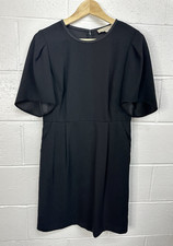 LOFT Women’s Black Short Sleeve Shift Dress Size 4 Work Career Office Pockets