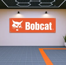 Decoration Bobcat Flag Banner 71x24 – Construction Garage or Shop Wall Decor