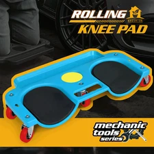 Blue Rolling Upholstered Creeper Mechanic Auto Repair Knee Protection Dolly