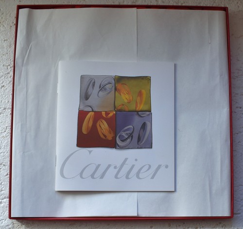 Foulard carré de soie CARTIER neuf avec boite 67 x 66 cm - Imagen 4 de 6
