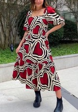 FARM RIO STATEMENT MIDI DRESS – HEART PRINT ❤️