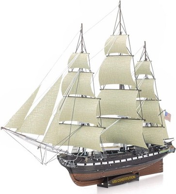 Metal Earth Premium USS Constitution 3D Laser Cut Model + Tweezers 01426