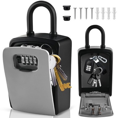 XXL Large Key Lock Box, 5.5 x4.1 x2.1  Waterproof Kirsite Combination Lockbox...