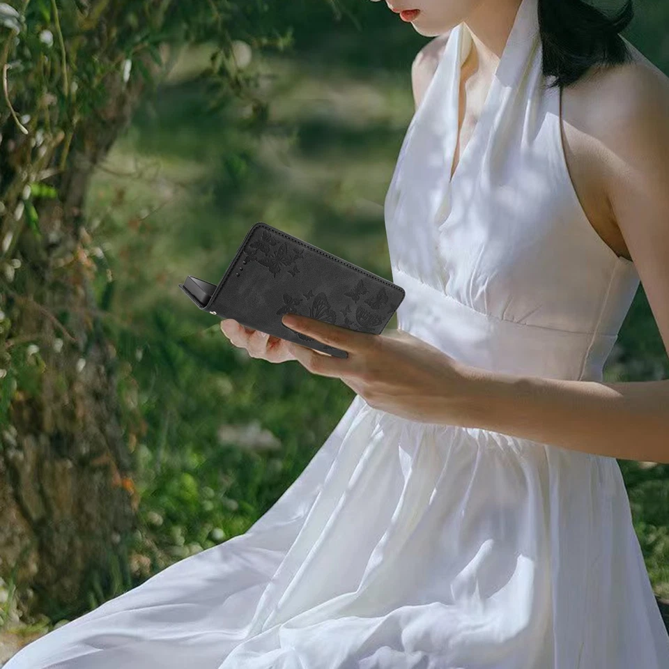 Butterfly Wallet Phone Case For Huawei P40 P50 P30 Y5 Y6S Y6P Y5P P20 Nova 9 5T - Image 3 of 4