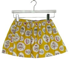 Mini Boden Tea and Biscuits Cotton Skirt 5/6 Year Girls Gold Corduroy