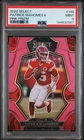 2022 PANINI SELECT PINK PRIZM #148 PATRICK MAHOMES II 8/10 PSA 9