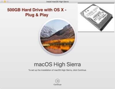 APPLE OS X HIGH SIERRA 10.13 MACBOOK PRO MAC MINI 500GB SATA 2.5 FESTPLATTE
